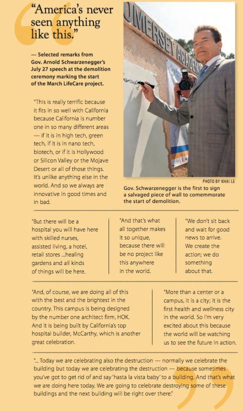 Selected remarks from Governor Schwarzenegger