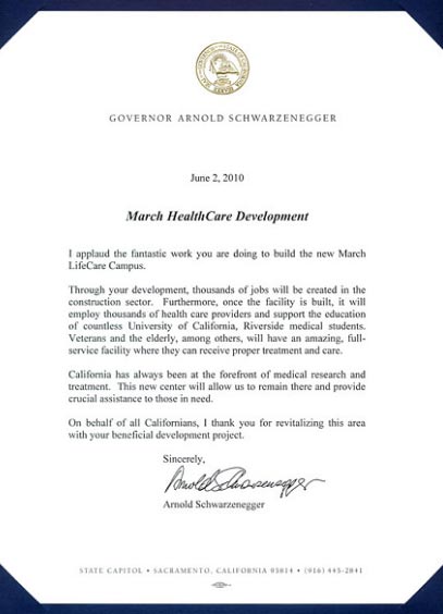 Governor's letter of support